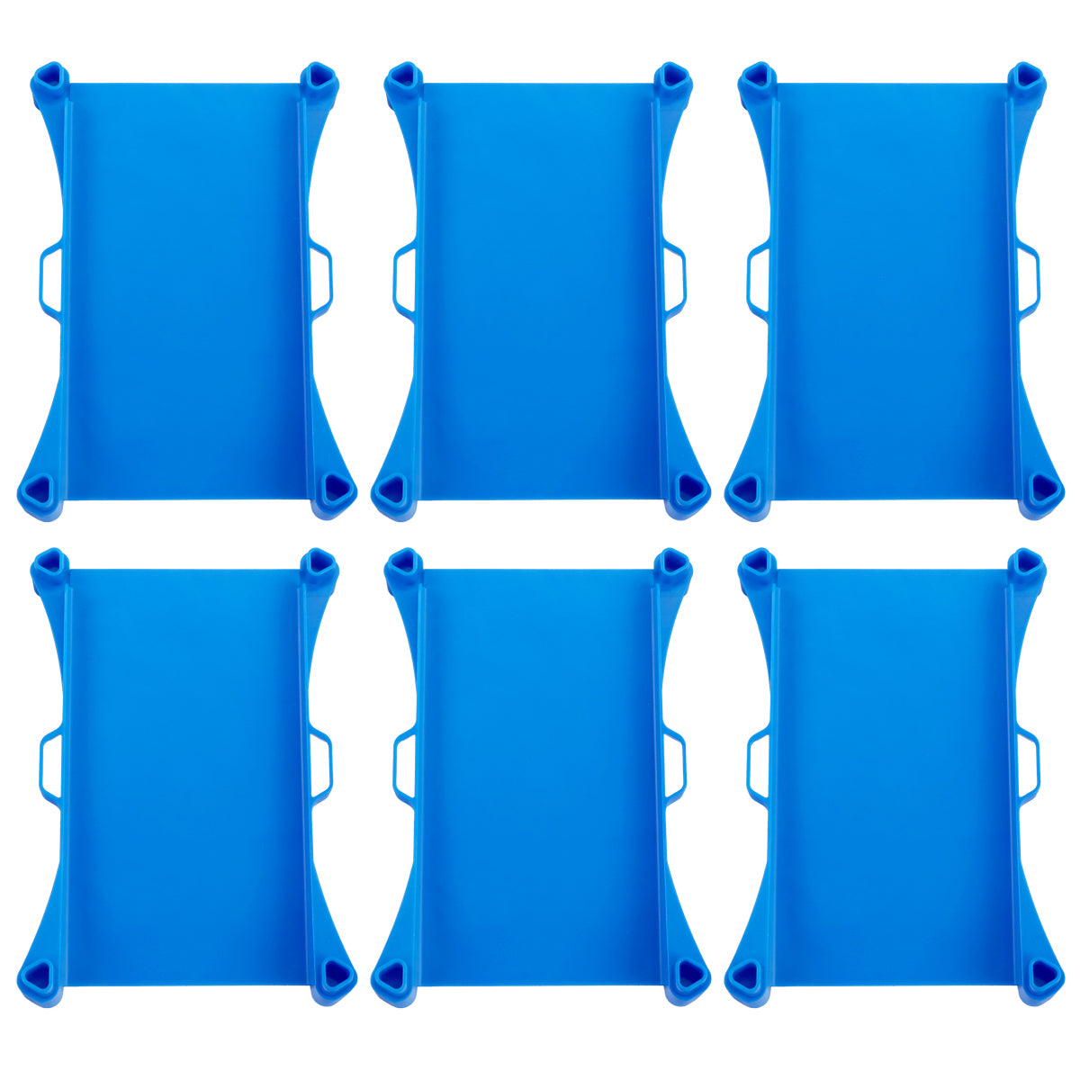 IMR Straights Add-On Pack Overdrive 6 blue straight track pieces laid out flat in two rows of three