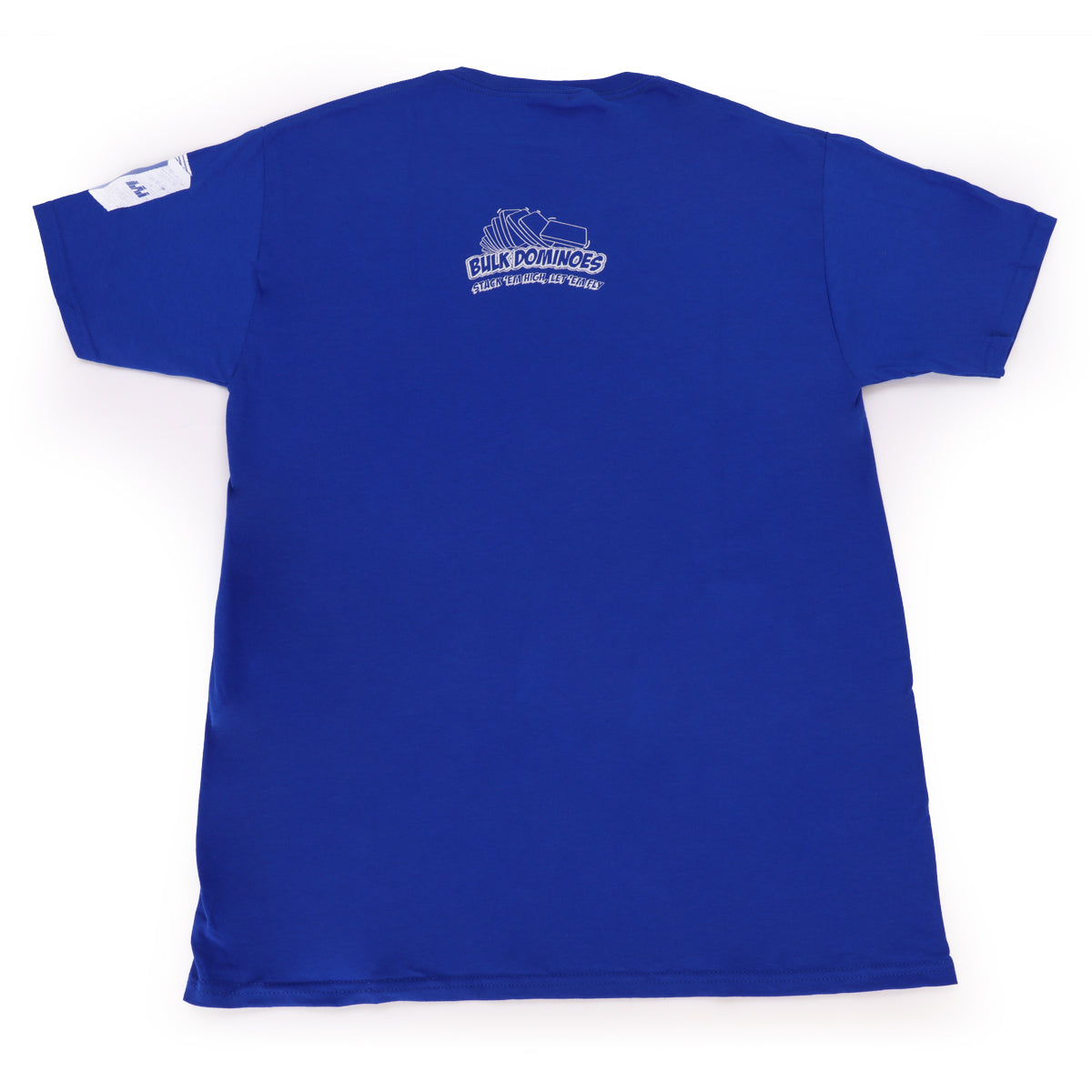 blue tech shirt back