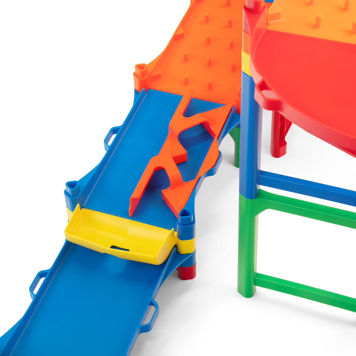 IMR Circuit Overdrive close-up of orange pathway divider insert on blue track section