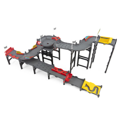 IMR Circuit Redline marble racing track fully assembled with multi-lane straights, turns, and funnels