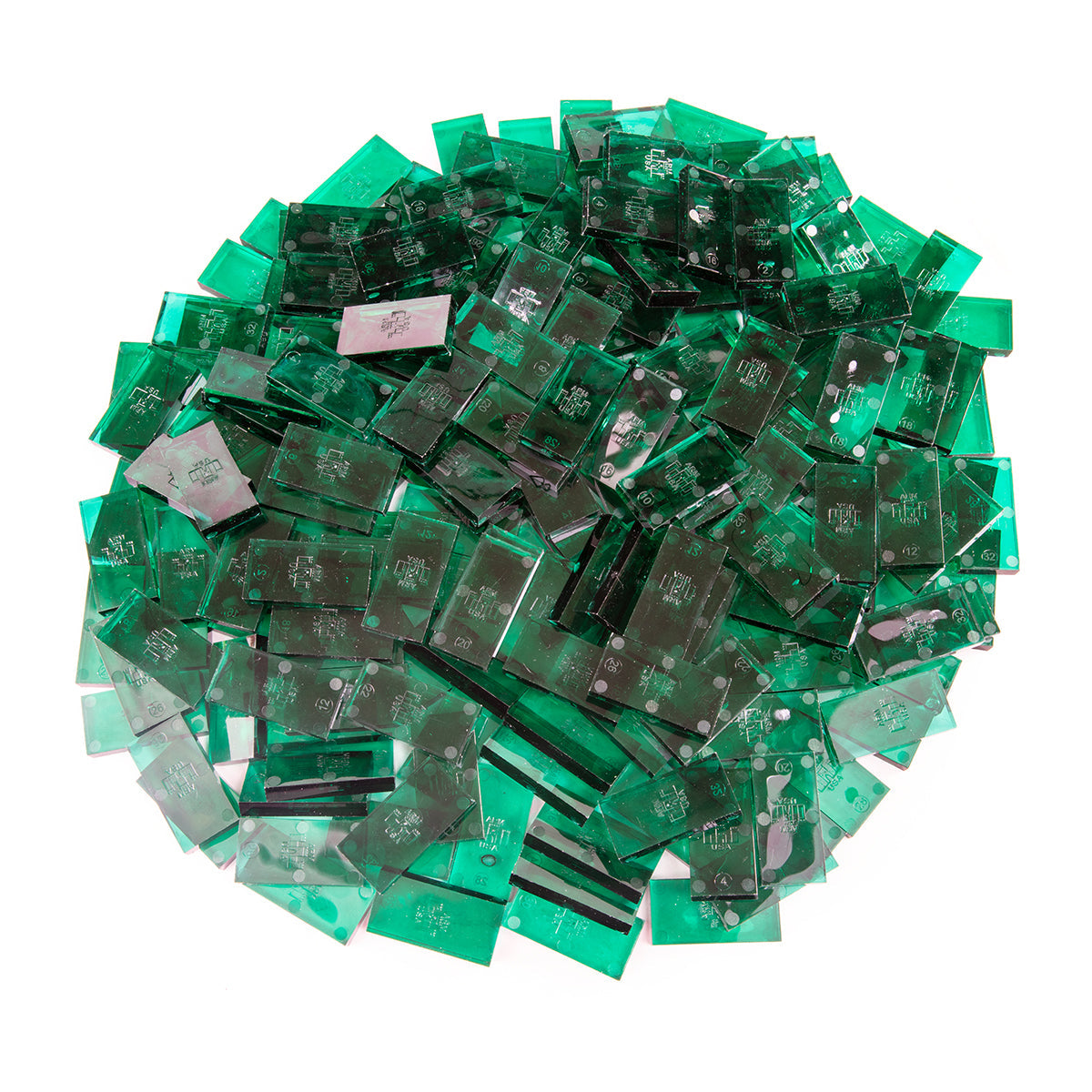 Clear Jade Dominoes pile of success