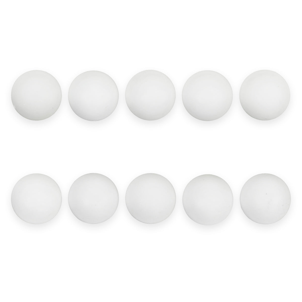Set of ten blank white DIY marbles for Impact Marble Racing from Atwood Toys, ready to color with your own designs.