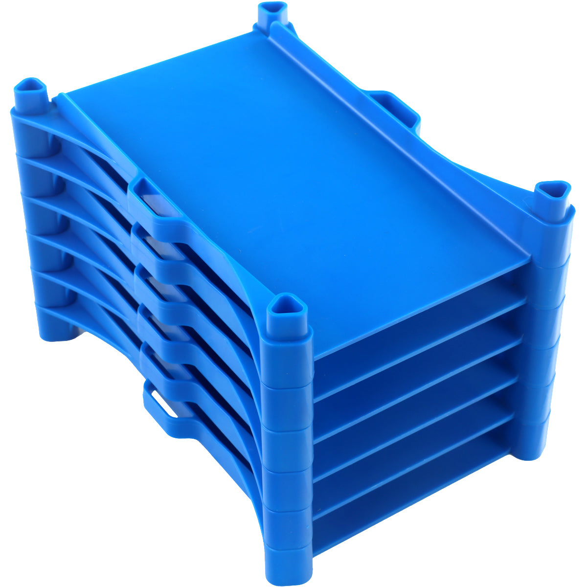 IMR Straights Add-On Pack Overdrive 6 blue straight track pieces stacked showing modular connection points