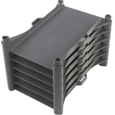 IMR Straights Add-On Pack Redline 6 gray straight track pieces stacked showing modular connection points