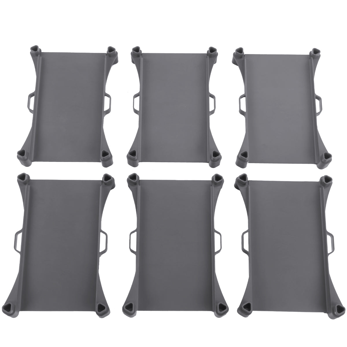 IMR Straights Add-On Pack Redline 6 gray straight track pieces laid out flat in two rows of three