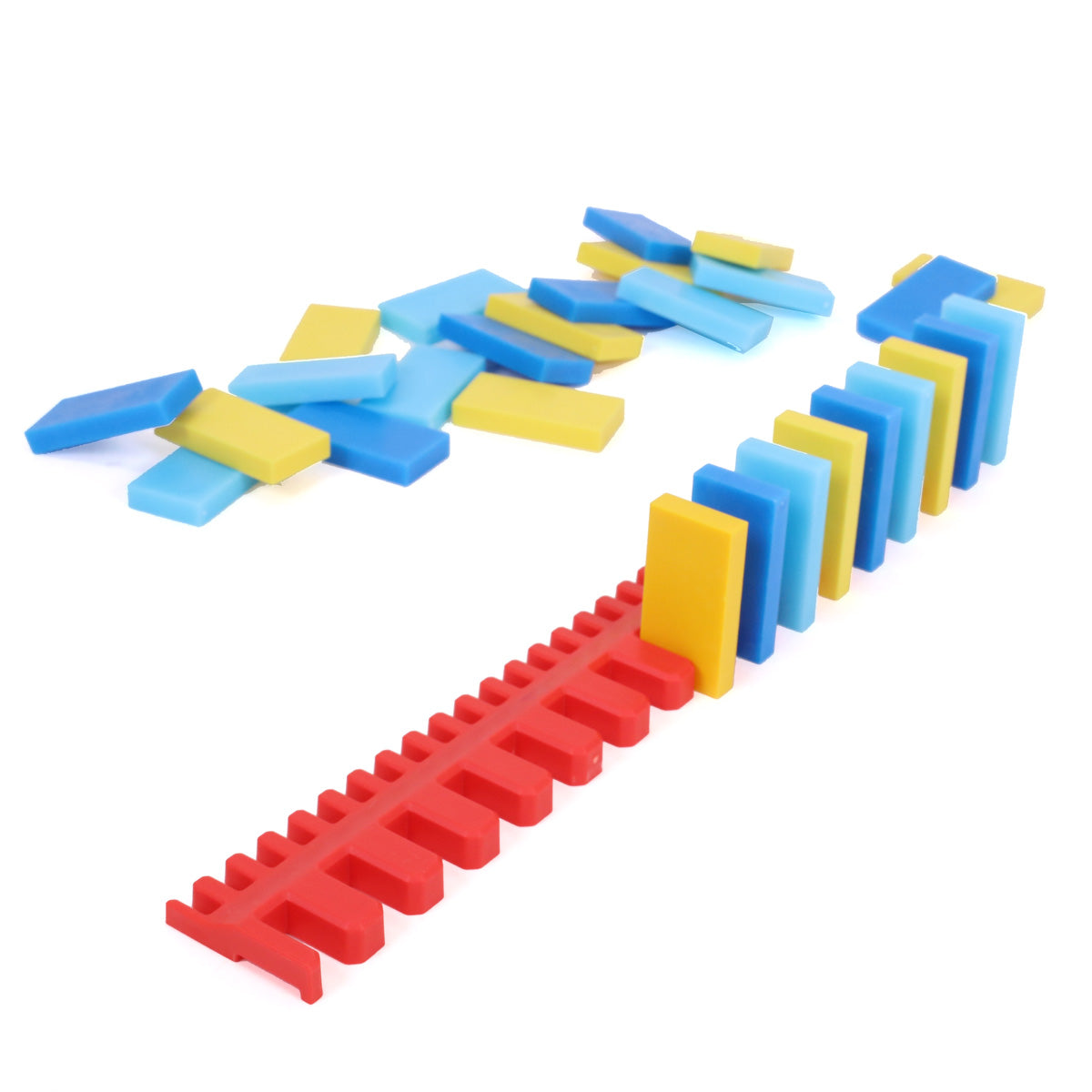 Domino Template with dominoes but only half way up