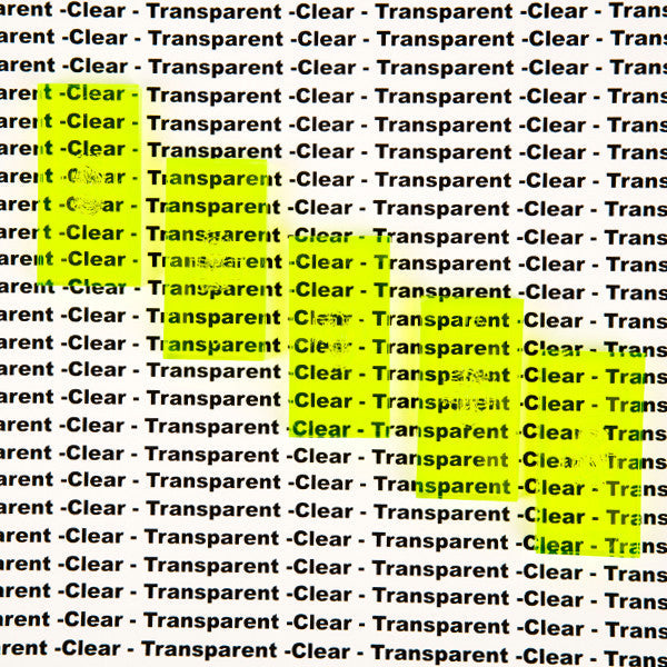 Clear neon yellow bulk dominoes closeup