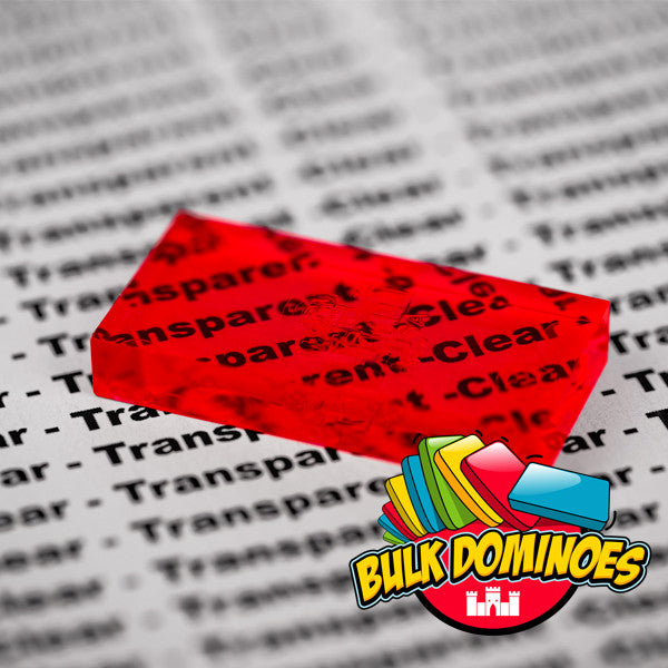clear domino bulk dominoes close up red clear of the clear