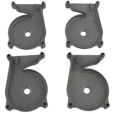 Impact Marble Racing Funnels Add-On Pack in Redline gray showing all 4 lane-merging funnel track pieces with center marble drop holes, 2 left funnels and 2 right funnels